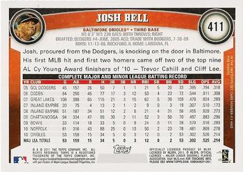 2011 Topps #411 Josh Bell Back
