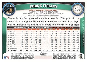 2011 Topps #468 Chone Figgins Back