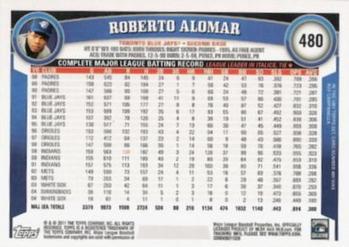 2011 Topps #480 Roberto Alomar Back