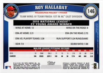 2011 Topps #146 Roy Halladay Back