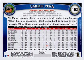 2011 Topps #163 Carlos Pena Back