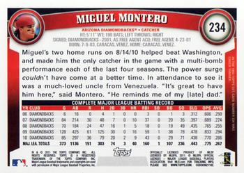 2011 Topps #234 Miguel Montero Back