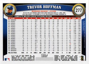 2011 Topps #277 Trevor Hoffman Back