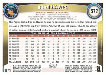 2011 Topps #572 Brad Hawpe Back