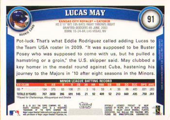 2011 Topps #91 Lucas May Back