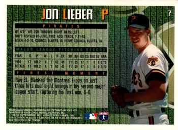 1995 Finest - Refractors #7 Jon Lieber Back