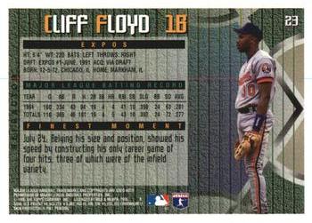 1995 Finest - Refractors #23 Cliff Floyd Back