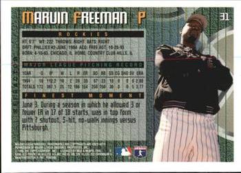 1995 Finest - Refractors #31 Marvin Freeman Back