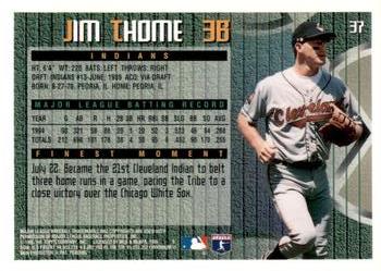 1995 Finest - Refractors #37 Jim Thome Back