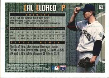 1995 Finest - Refractors #63 Cal Eldred Back