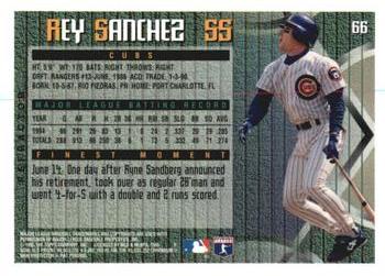 1995 Finest - Refractors #66 Rey Sanchez Back