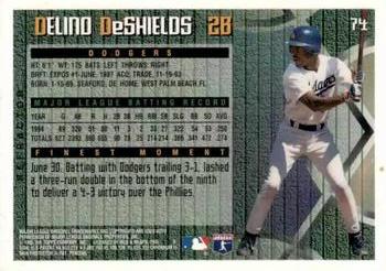 1995 Finest - Refractors #74 Delino DeShields Back