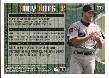 1995 Finest - Refractors #111 Andy Benes Back