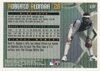 1995 Finest - Refractors #137 Roberto Alomar Back