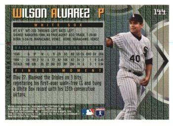 1995 Finest - Refractors #144 Wilson Alvarez Back