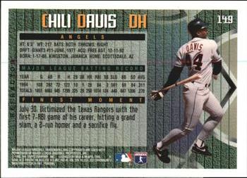 1995 Finest - Refractors #149 Chili Davis Back