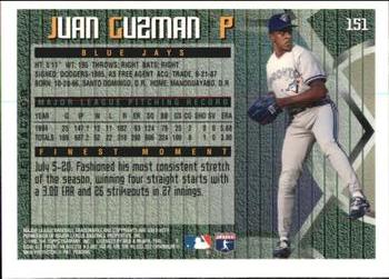 1995 Finest - Refractors #151 Juan Guzman Back