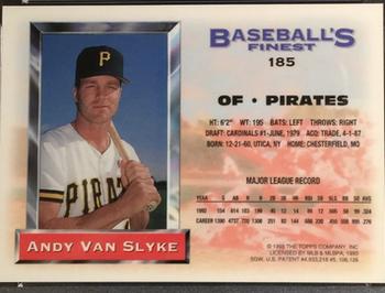 1995 Finest - Refractors #216 Andy Van Slyke Back