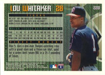 1995 Finest - Refractors #220 Lou Whitaker Back