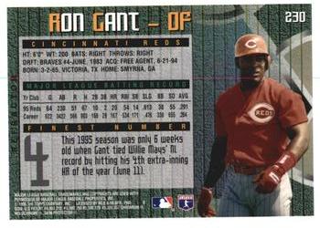 1995 Finest - Refractors #230 Ron Gant Back