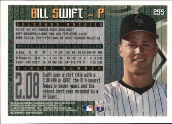 1995 Finest - Refractors #255 Bill Swift Back
