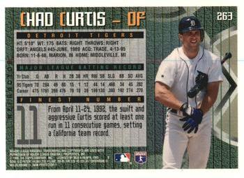 1995 Finest - Refractors #263 Chad Curtis Back