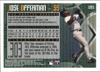 1995 Finest - Refractors #281 Jose Offerman Back
