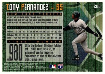 1995 Finest - Refractors #283 Tony Fernandez Back