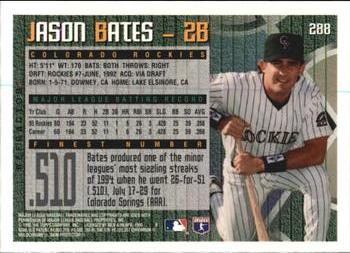 1995 Finest - Refractors #288 Jason Bates Back