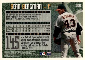1995 Finest - Refractors #306 Sean Bergman Back