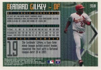 1995 Finest - Refractors #318 Bernard Gilkey Back