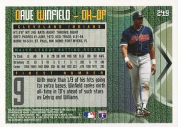 1995 Finest - Refractors #249 Dave Winfield Back