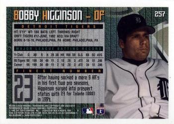 1995 Finest - Refractors #257 Bobby Higginson Back