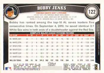 2011 Topps - Diamond Anniversary #122 Bobby Jenks Back
