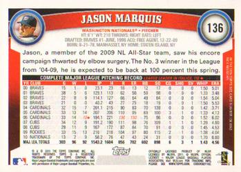 2011 Topps - Diamond Anniversary #136 Jason Marquis Back