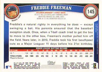 2011 Topps - Diamond Anniversary #145 Freddie Freeman Back