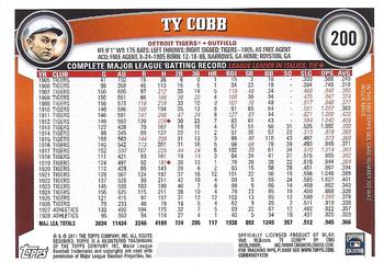 2011 Topps - Diamond Anniversary #200 Ty Cobb Back
