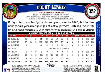 2011 Topps - Diamond Anniversary #352 Colby Lewis Back