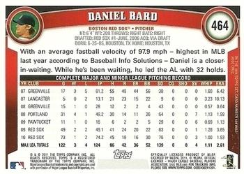 2011 Topps - Diamond Anniversary #464 Daniel Bard Back