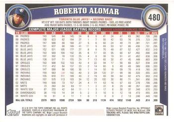 2011 Topps - Diamond Anniversary #480 Roberto Alomar Back