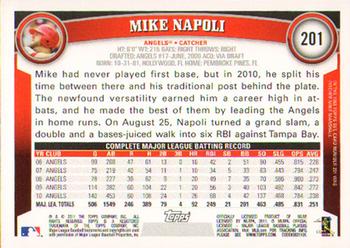2011 Topps - Diamond Anniversary #201 Mike Napoli Back