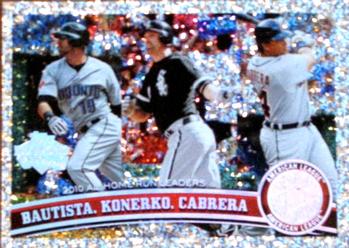 2011 Topps - Diamond Anniversary #202 2010 AL Home Run Leaders (Jose Bautista / Paul Konerko / Miguel Cabrera) Front