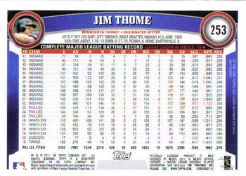 2011 Topps - Diamond Anniversary #253 Jim Thome Back