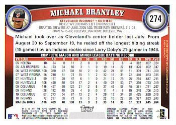 2011 Topps - Diamond Anniversary #274 Michael Brantley Back