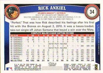 2011 Topps - Diamond Anniversary #34 Rick Ankiel Back