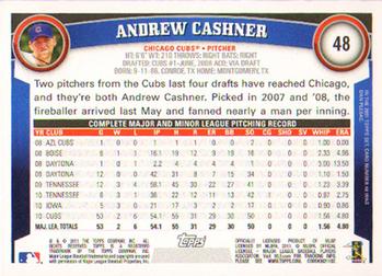 2011 Topps - Diamond Anniversary #48 Andrew Cashner Back