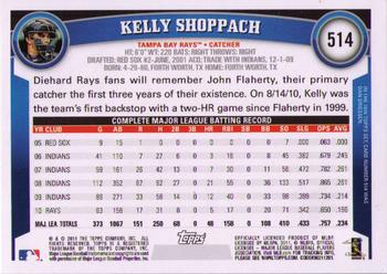 2011 Topps - Diamond Anniversary #514 Kelly Shoppach Back