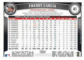 2011 Topps - Diamond Anniversary #41 Freddy Garcia Back