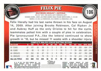 2011 Topps - Diamond Anniversary #106 Felix Pie Back