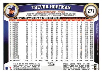 2011 Topps - Diamond Anniversary #277 Trevor Hoffman Back